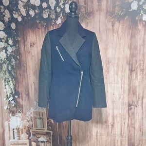 Forever 21 Med blue/ Grey coat with 2 front pockets